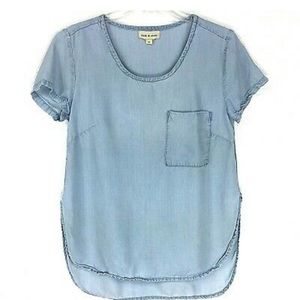 COPY - Cloth and Stone short sleeve chambray shir…